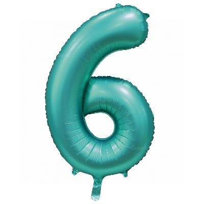 Цифра фольгированная 6 Satin Teal Цифра фольгированная 6 Satin Teal