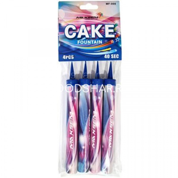 Свеча-Фонтан Цветное Пламя 10см 30сек 4шт