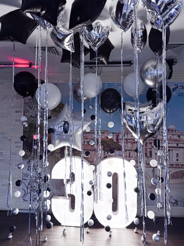 Набор воздушных шаров «Графитовый блеск»