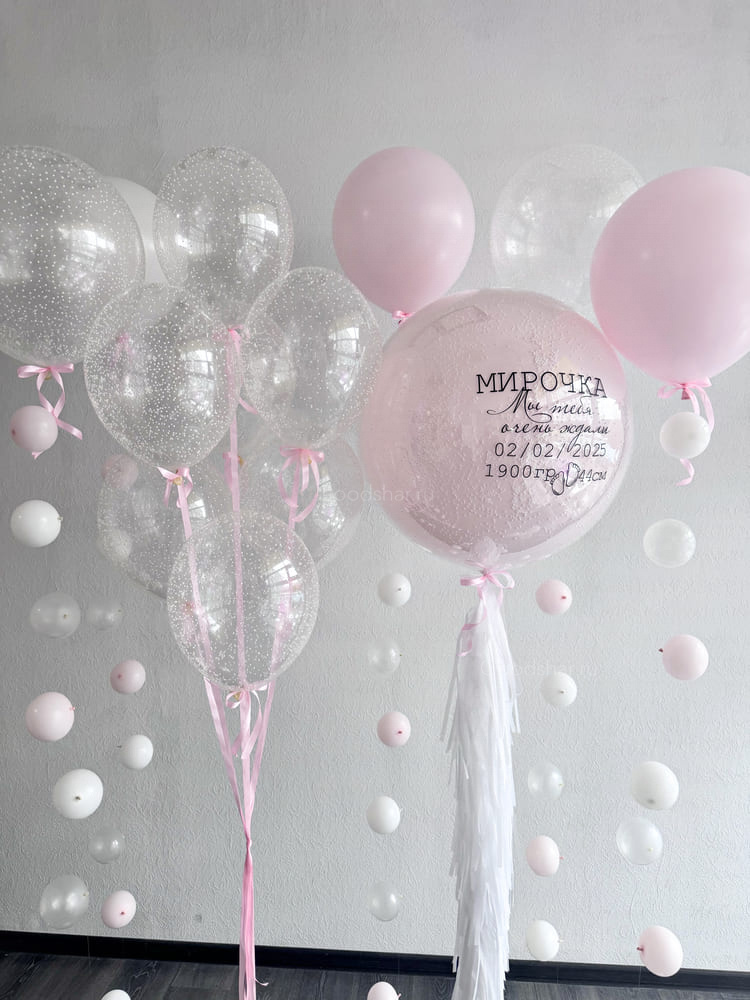 Набор воздушных шаров «Нежная метрика»