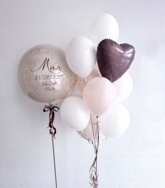 Набор воздушных шаров на выписку для девочик №584