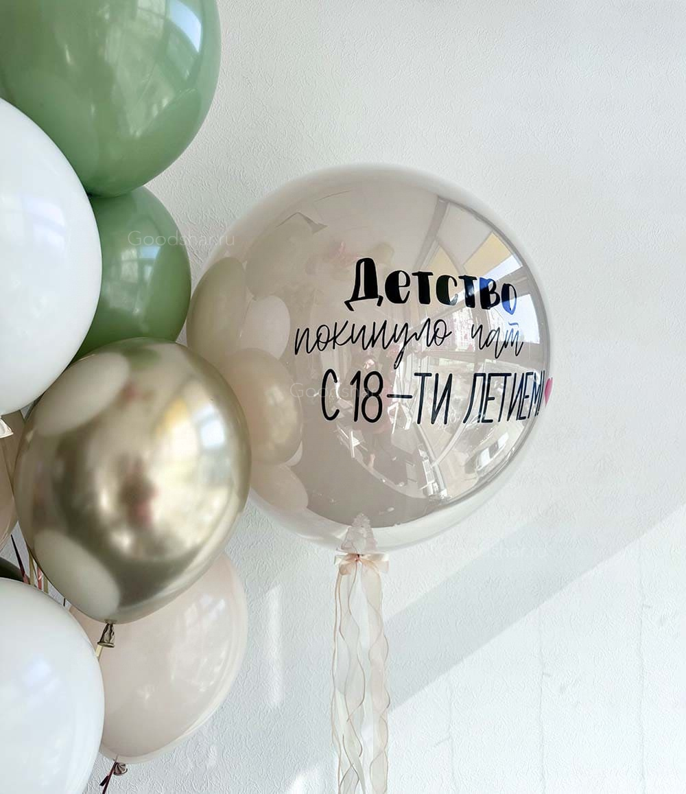 Набор воздушных шаров для мужчины "Детство покинуло чат"