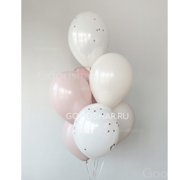 Набор воздушных шаров на выписку для девочки "Малиновый зефир"