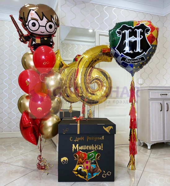 Набор воздушных шаров «Гарри Поттер» с коробкой-сюрпризом