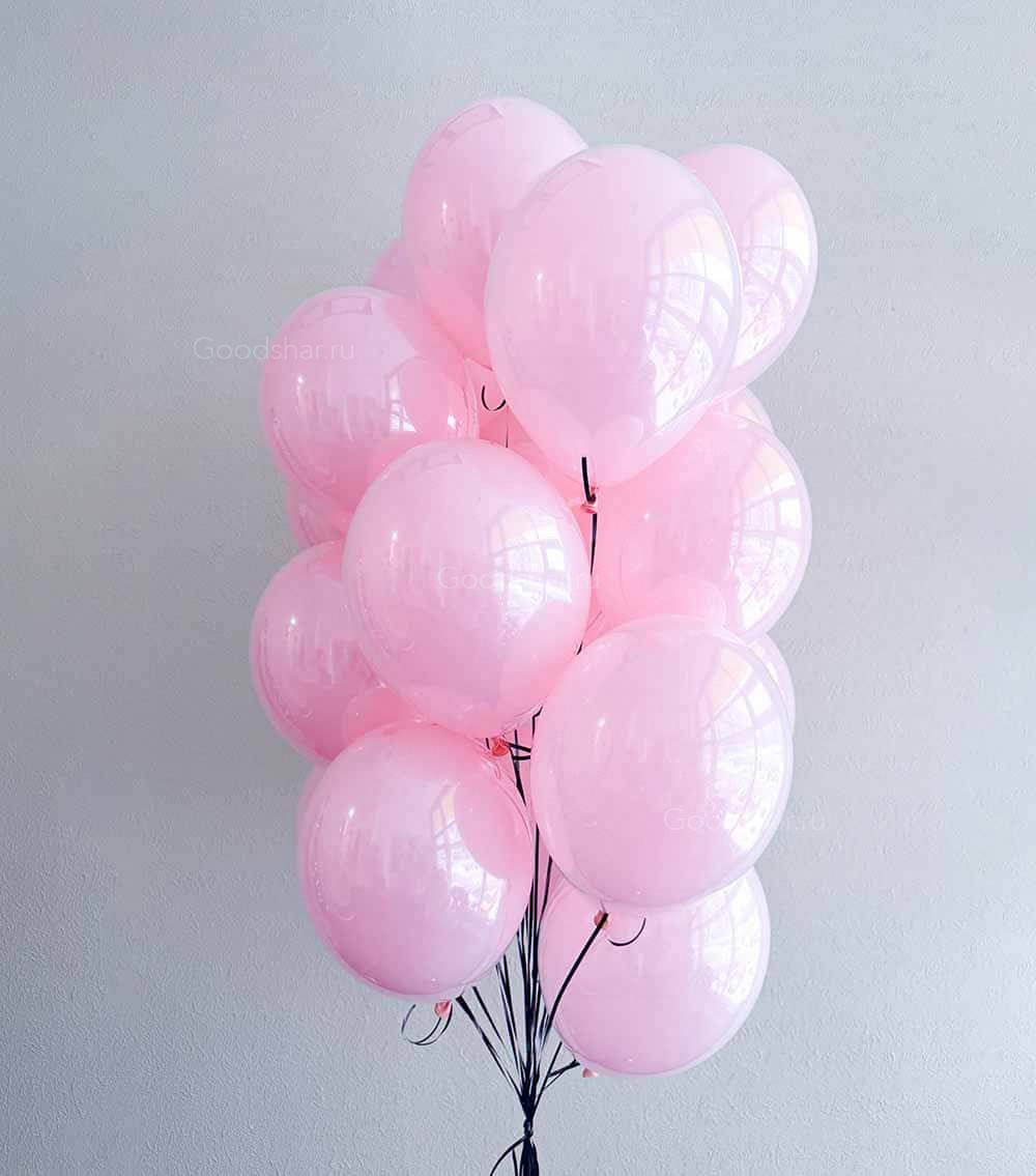 Фонтан из воздушных шаров «Розовое стекло»