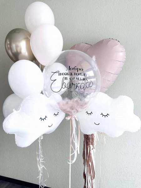 Набор воздушных шаров на выписку для девочик №583