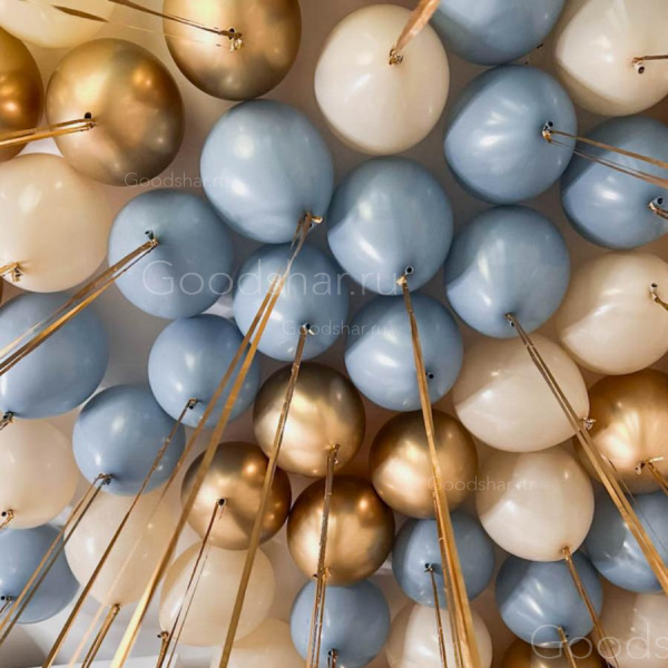 Шары под потолок "Небесный металлик"