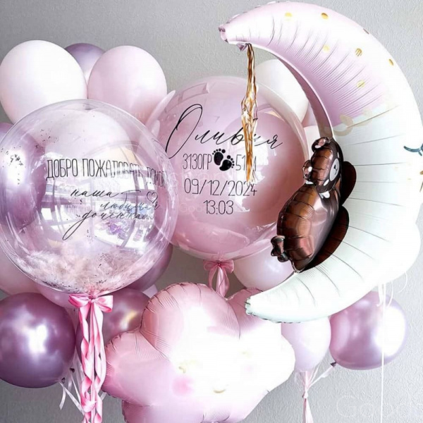Набор воздушных шаров " Розовое облачко"