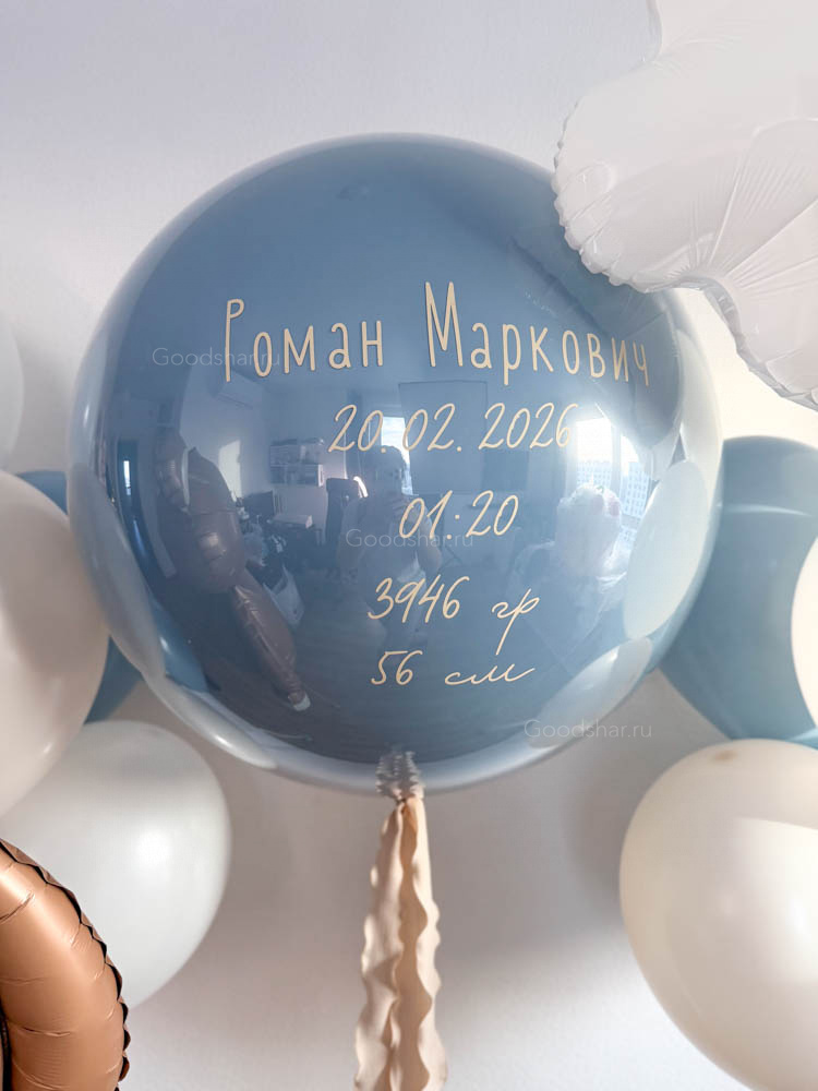 Набор воздушных шаров на выписку «Привет, мир!»