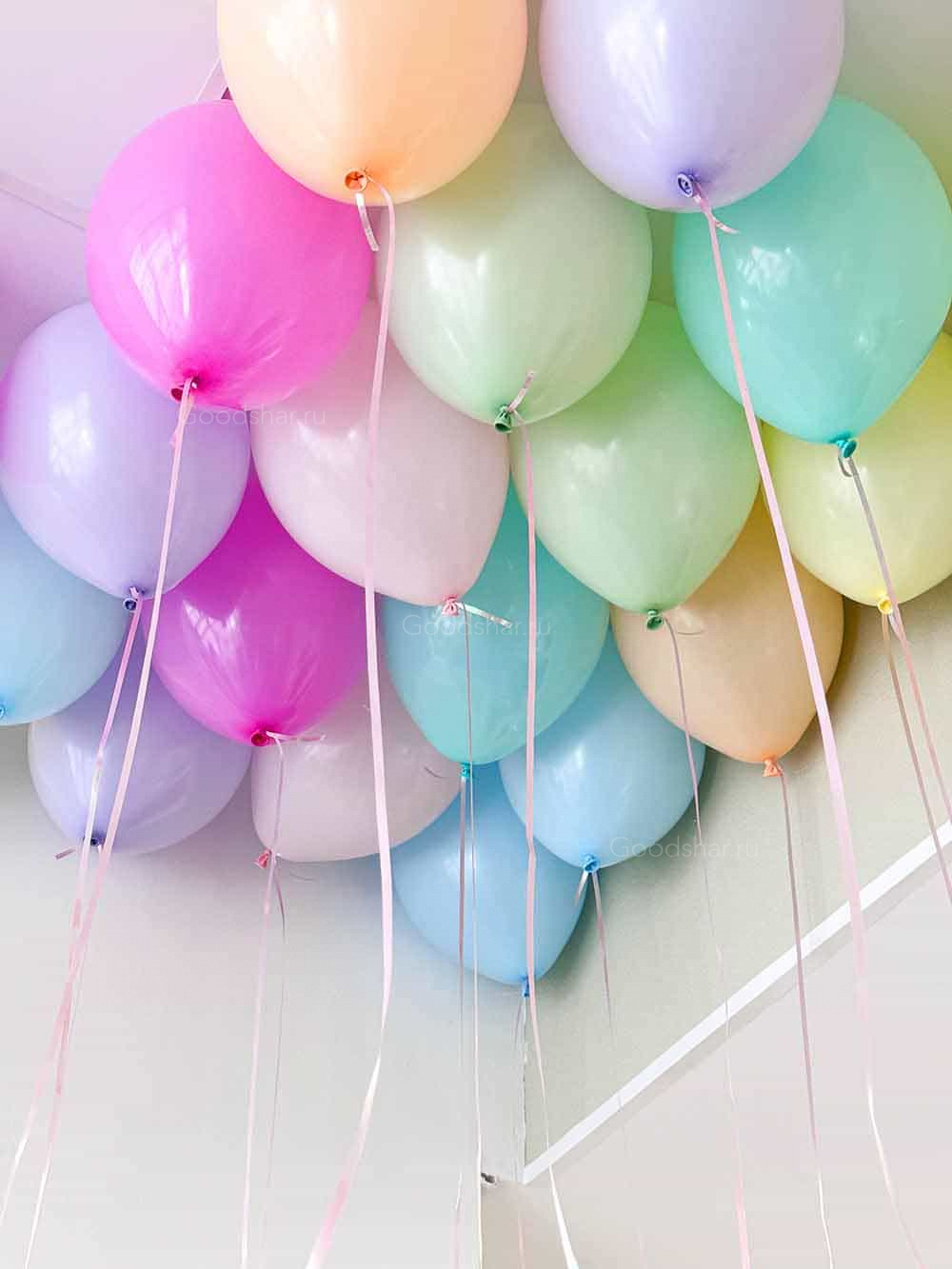 Набор воздушных шаров под потолок "Пастель"