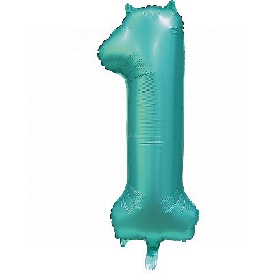 Цифра фольгированная 1 Satin Teal Цифра фольгированная 1 Satin Teal
