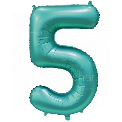 Цифра фольгированная 5 Satin Teal Цифра фольгированная 5 Satin Teal