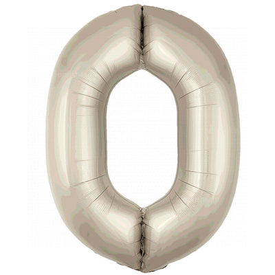 Цифра фольгированная 0 Satin Cream Цифра фольгированная 0 Satin Cream
