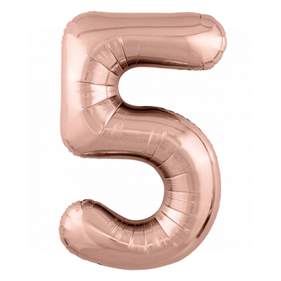 Цифра фольгированная 5 Rose Gold  Цифра фольгированная 5 Rose Gold