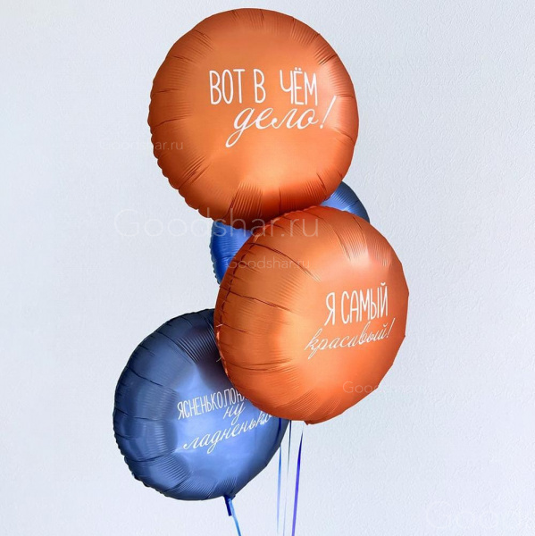 Набор воздушных шаро для мужчины "Ясненько понятненько"