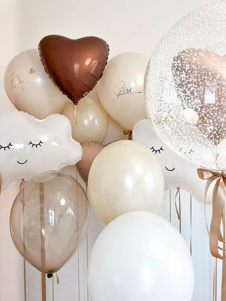 Набор воздушных шаров на выписку «Шоколадный»