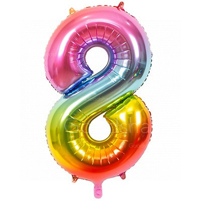 Цифра фольгированная 8 Rainbow Цифра фольгированная 8 Rainbow