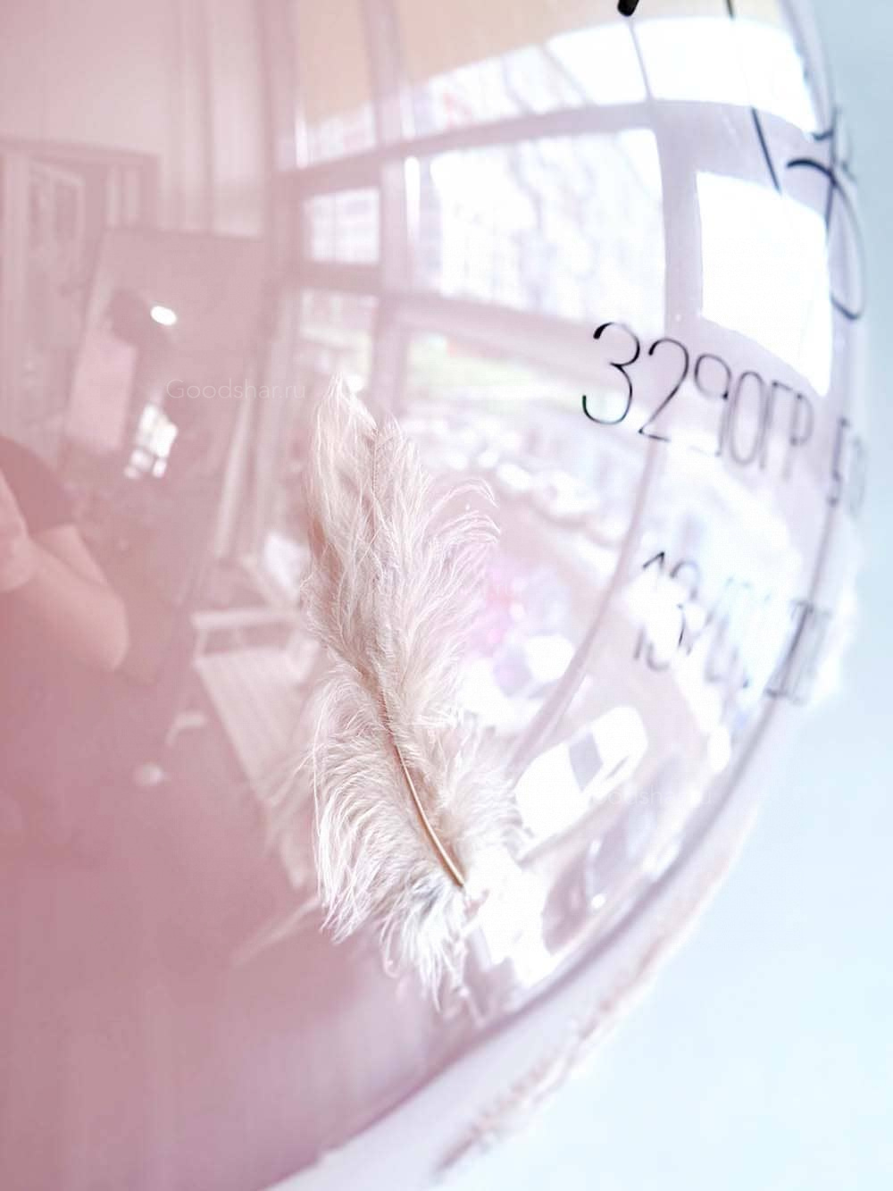 Стеклянный шар на выписку для девочки №579