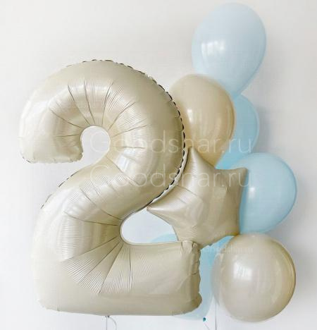 Набор воздушных шаров "Нежный небесный"