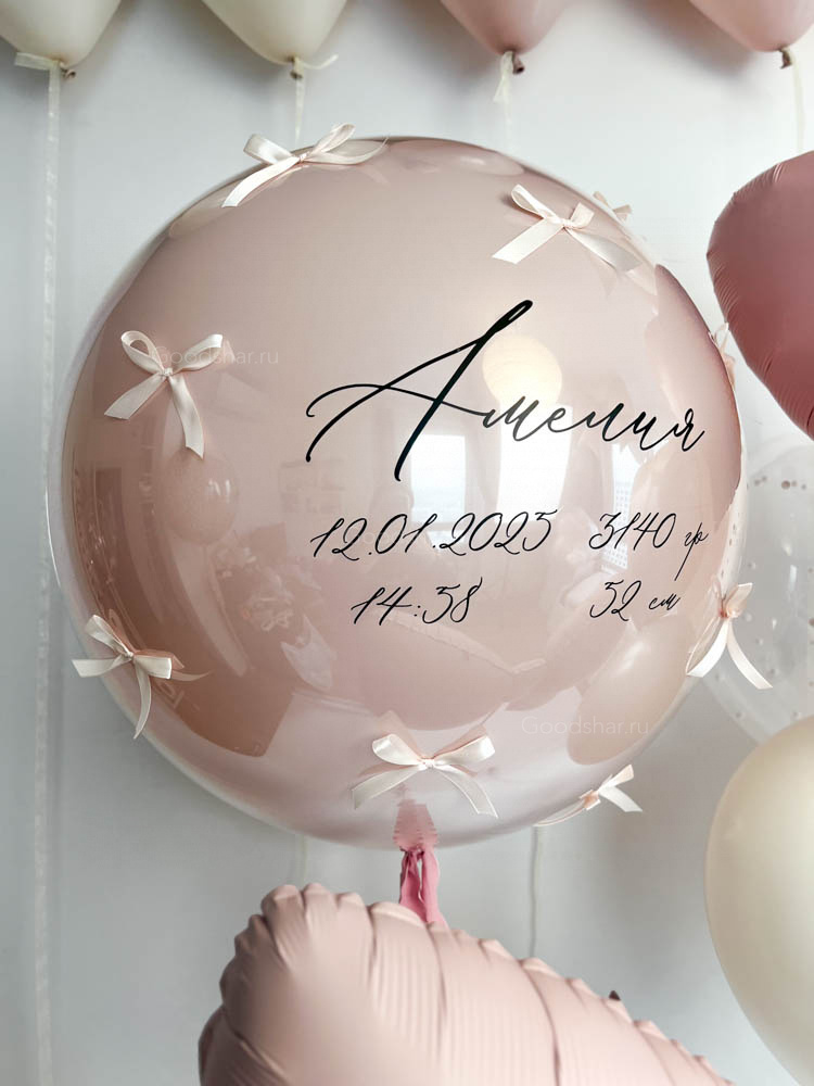 Набор воздушных шаров на выписку для девочки "Нежный момент"