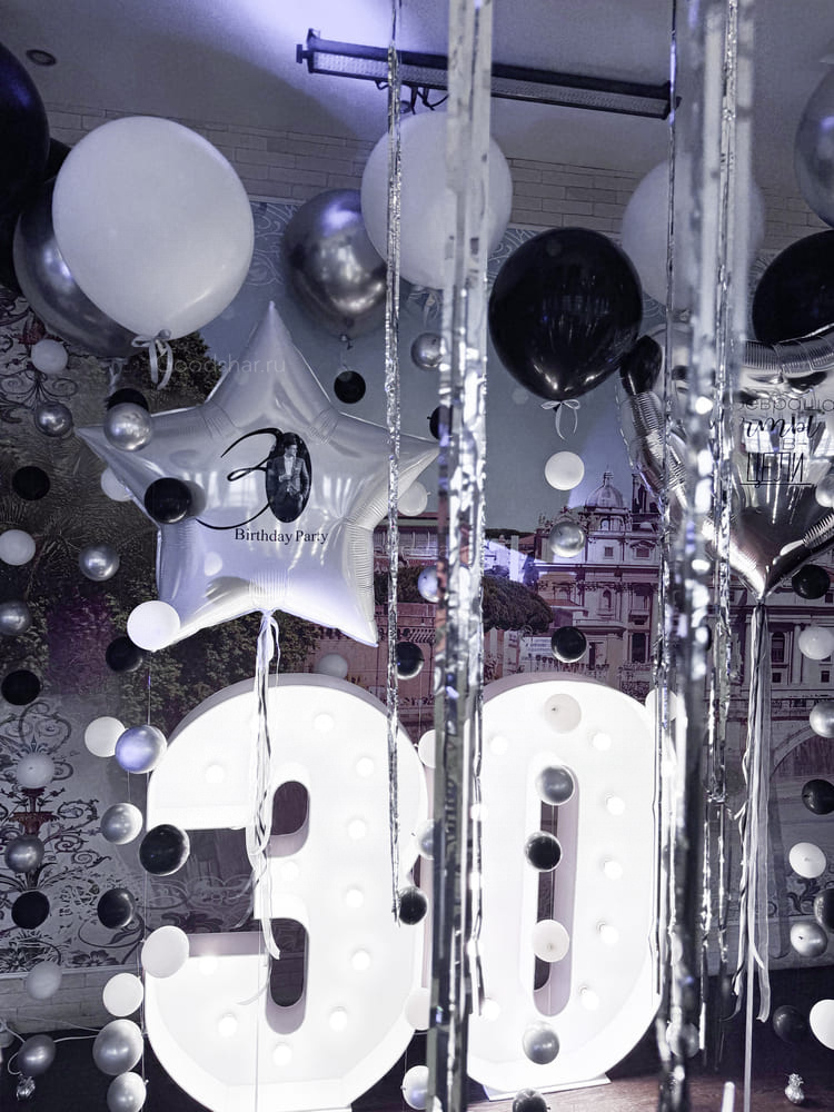 Набор воздушных шаров «Графитовый блеск»