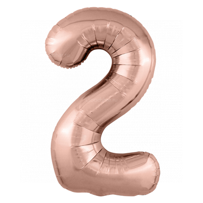 Цифра фольгированная 2 Rose Gold Цифра фольгированная 2 Rose Gold