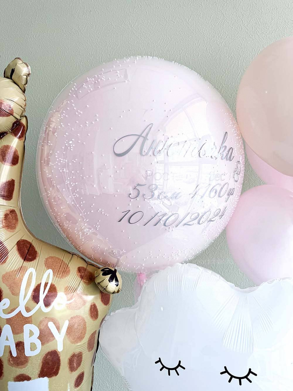 Набор воздушных шаров на выписку для девочки №569 