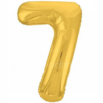 Цифра фольгированная 7 Gold