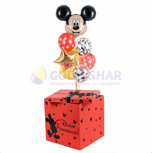 Коробка-сюрприз с воздушными шарами для детей № 716