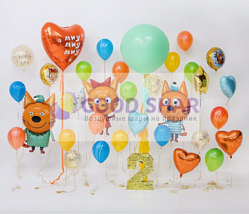 Набор шаров "Три кота. Карамелька, Коржик и Компот" Набор шаров "Три кота. Карамелька, Коржик и Компот"