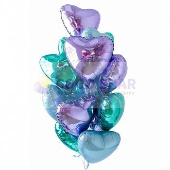 Набор фольгированных сердец № 111