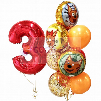 Набор воздушных шаров "Три кота" Набор воздушных шаров "Три кота"