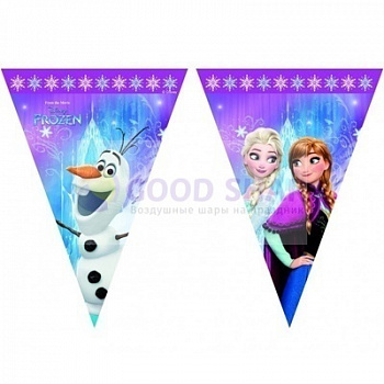 Гирлянда - вымпел "Холодное сердце" 2,3м Гирлянда - вымпел "Холодное сердце" 2,3м