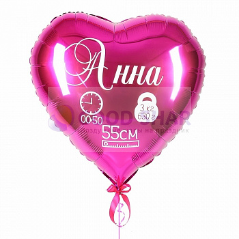 Фольгированный шар большой с метрикой