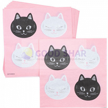 Салфетка Котики 33см 12шт