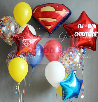 Набор воздушных шаров "Супермен" № 656 Набор воздушных шаров "Супермен" № 656