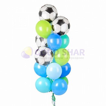 Фонтан из воздушных шаров "Футбольный" № 433