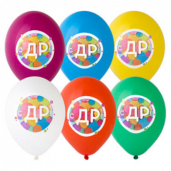 Шар латексный 14" "С ДР Круги"