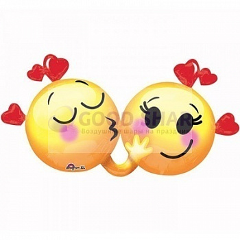 Шар фольгированный "Смайлики влюбленные" 89х66 см Шар фольгированный "Смайлики влюбленные" 89х66 см