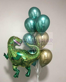Набор воздушных шаров Дино хром