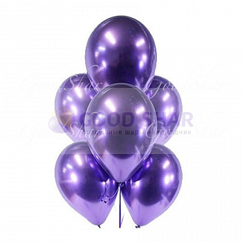 Шары латексные "Хром" фиолетовые