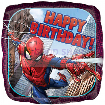 Шар фольгированный 18" Человек-паук квадрат Шар фольгированный 18" Человек-паук квадрат