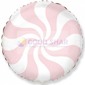 Шар фольгированный 18" Круг Леденец Розовый Шар фольгированный 18" Круг Леденец Розовый