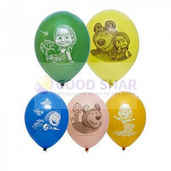 Шар латексный "Маша и медведь"