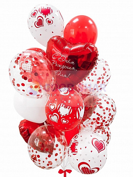 Набор воздушных шаров с сердцами № 116