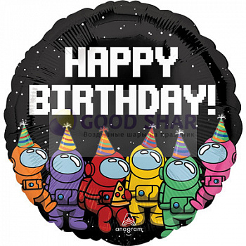 Шар фольгированный 18" "HB Космонавтики среди нас" Among Us Шар фольгированный 18" "HB Космонавтики среди нас" Among Us