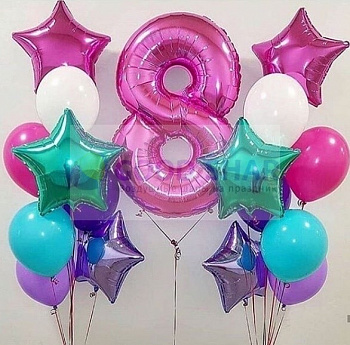 Набор воздушных шариков День рождения № 735