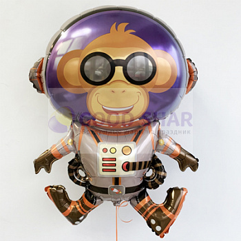 Шар фольгированный Обезьяна-космонавт Шар фольгированный Обезьяна-космонавт