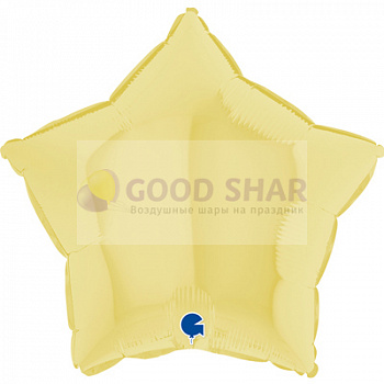 Шар фольгированный 18" Звезда Matte Yellow пастель Шар фольгированный 18" Звезда Matte Yellow пастель