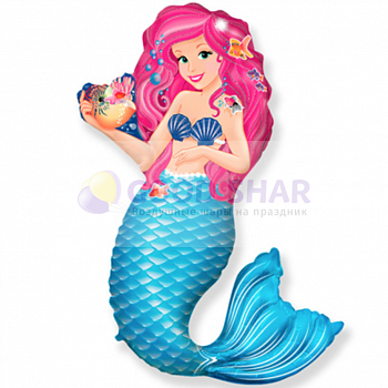 Шар фольгированный "Русалочка с ракушкой" Шар фольгированный "Русалочка с ракушкой"